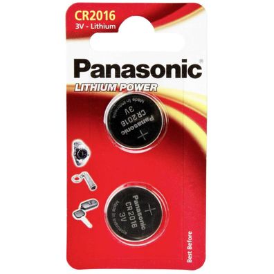Panasonic Cell Power CR2016 - Batterie 2 x CR2016 - Li - 90 mAh