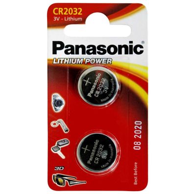 Panasonic CR2032L/2BP - Batterie 2 x CR2032 - Li - 220 mAh