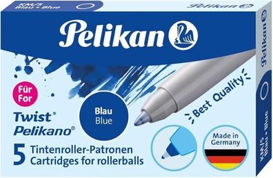 Pelikan Grand Prix Tintenroller Patronen Féller Schulbedarf Blau 10er Pack