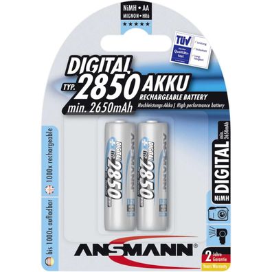 Ansmann Digital - Batterie 2 x AA-Typ - NiMH - (wiederaufladbar) - 2850 mAh