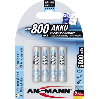 Ansmann maxE - Batterie 4 x AAA-Typ - NiMH - (wiederaufladbar) - 800 mAh