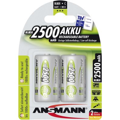 Ansmann - Batterie 2 x C - NiMH - (wiederaufladbar) - 2500 mAh