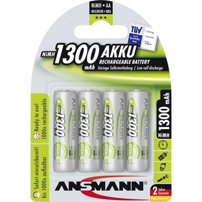 Ansmann - Batterie 4 x AA-Typ - NiMH - (wiederaufladbar) - 1300 mAh