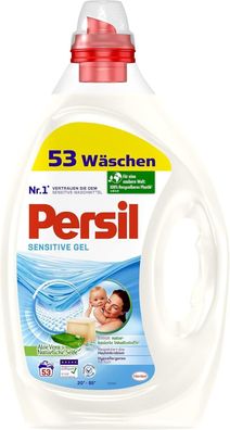 Persil Sensitive Gel Waschmittel Allergiker Aloe Vera 2er Pack 106 Waschladungen