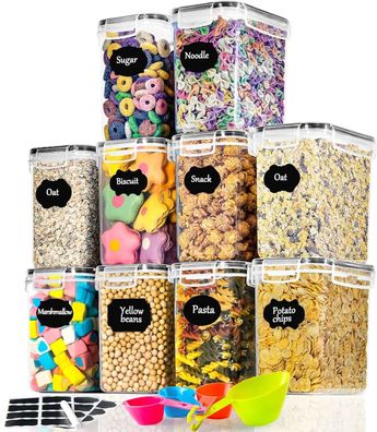 Vorratsdose Mehldose Luftdicht Aufbewahrungsbox Behälter Kéche 10 Stéck 1,6 L
