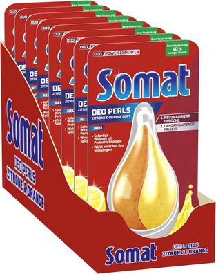 Somat Deo Perls Geschirrspéler Deo Zitrone & Orange (60 Spélgänge) - 8 x 17g