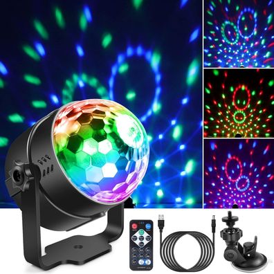 Discokugel Sebruanc Disco lichter LED Party lights Musikgesteuert Mini DJ