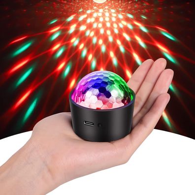 Mini Discokugel Sebruanc Disco Lichter LED Party Lights Musikgesteuert licht