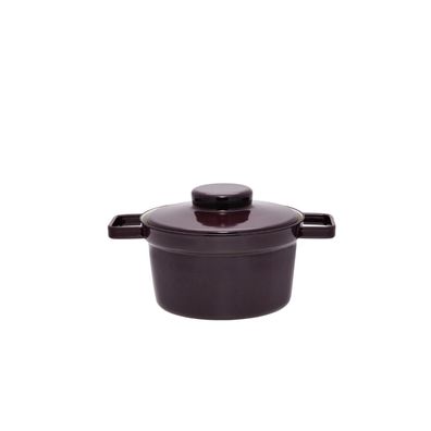 Riess Topf Aromapot mit Deckel Ø20cm 1,75 Liter Dark Aubergine Emaille