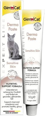 GimCat EXPERT LINE Derma Paste Katzensnack Katzen Leckerli Beta-Glucan Tube 50g