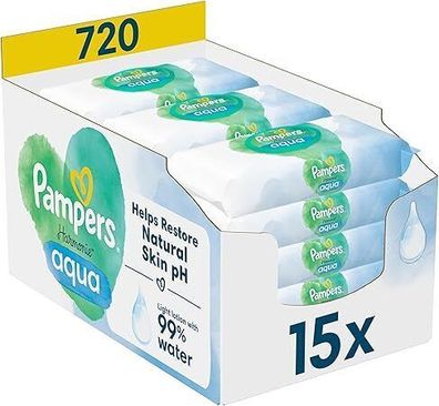 Pampers Harmonie Aqua Baby Feuchttécher Box Hautschutz Sensitive 720 Técher