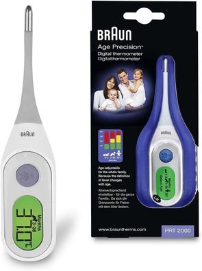 Braun 609337 Thermometer PRT 2000 Age Precision Digitales Fieberthermometer