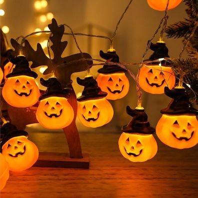 Eledreme lichterkette halloween kérbis led 3,2m halloween dekoration saisonal