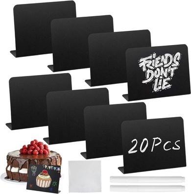 20 Set Mini Schiefertafel Zum Beschriften Kleine Tafel, it 2 * Stift Und 1 * Tuch Ab