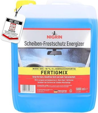 NIGRIN Scheiben-Frostschutz Energizer Fertigmix -18Â°, schnellwirkend, 5 L, blau