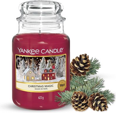 Yankee Candle Christmas Magic Große Kerze im Glas Paraffinwachs Duftkerze 623 g