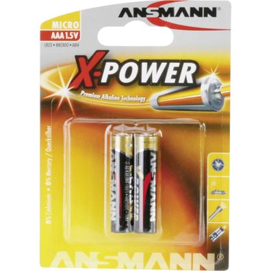 Ansmann X-POWER Micro AAA - Batterie 2 x AAA-Typ - Alkalisch