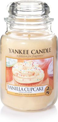 Yankee Candle Duftkerze Vanilla Cupcake groß Glas 150h Brenndauer Geschenk 623g