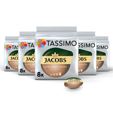 Tassimo Jacobs Typ Latte Macchiato Classico Kaffee 40 Kapseln 5 x 264 g 5er Pack