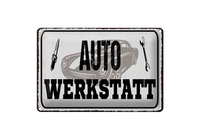 Blechschild Spruch 12x18 cm Auto Werkstatt Werkzeug Deko Schild