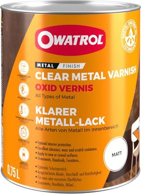 Owatrol Oxid Vernis MATT Einkomponenten-Klarlack - Metallkonservierungslack