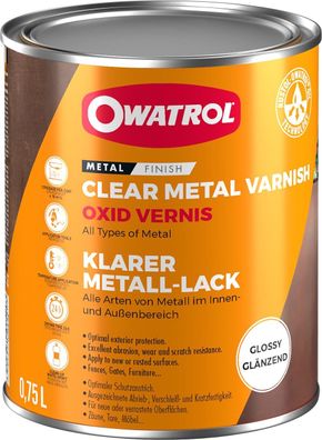 Owatrol Oxid Vernis Glänzend Einkomponenten-Klarlack - Metallkonservierungslack