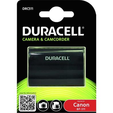 Duracell DRC511 - Batterie - Li-Ion - 1400 mAh - Schwarz - für Canon MV300