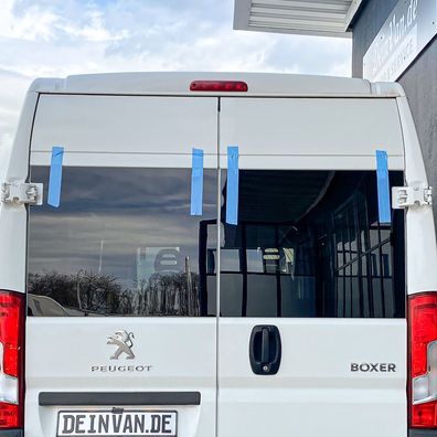 DeinVan. de Echtglas Hecktürscheiben für Peugeot Boxer 270° ab 2006 L1-L5