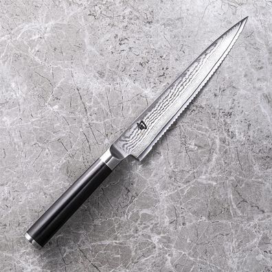 KAI Allzweckmesser mit Wellenschliff 6" (15,0 cm) Shun Classic DM-0722