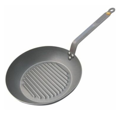 De Buyer Grillpfanne Mineral B Element 32 cm Eisenpfanne gerippt