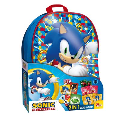 Lisciani 104536 - Sonic Kartenspiel-Collection im Rucksack card game Kinderspiel