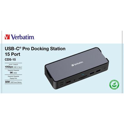 Verbatim USB-C Dockingstation 32171 15Ports