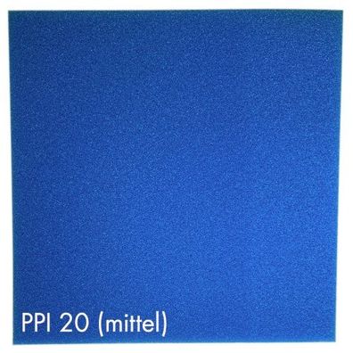 Pondlife Teich - Filterschaum / Filtermatte blau 50 x 50 x 5 cm mittel PPI20