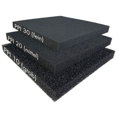 Pondlife Filterschaum schwarz 50x50x5 cm zur optimalen Verwendung als Filtermedium in