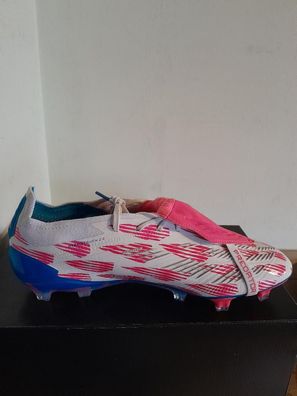 adidas Predator Elite FT FG Weiss-Blau-Solar Pink (IE6234) NEU Gr. 42 2/3 und 44 2/3