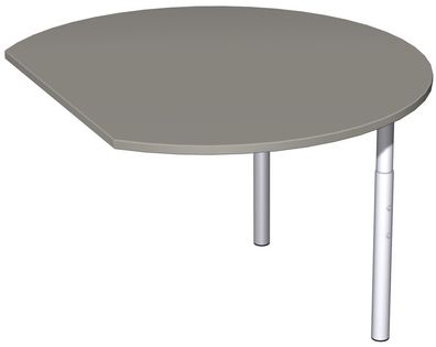 Gera Flex Anbautisch rund mit Stützfüßen, inkl. Verkettungsmaterial, höhenverstell