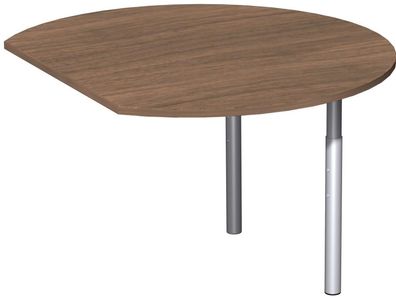 Gera Flex Anbautisch rund mit Stützfüßen, inkl. Verkettungsmaterial, höhenverstell