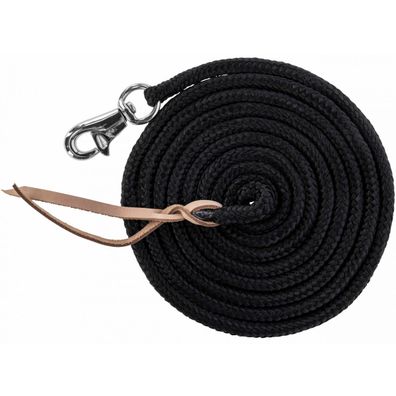 Covalliero Bodenarbeitsseil schwarz mit Bull Snap