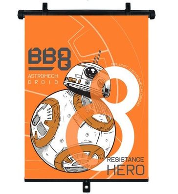 STAR WARS BB8 Rollo, ausziehbarer Auto-Sonnenschutz, Schattenspender, 1 Stück