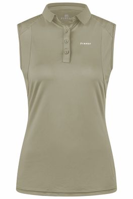 Pikeur Damen Poloshirt ärmellos light moos Sports FS25