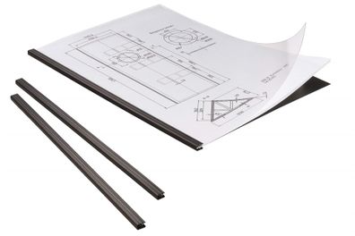 Durable Einbanddeckel A4 Kombipack sw je 5 Einbände u Klemmschienen