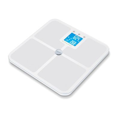 BEURER Fettanalysewaage b.180kg Glas XL-LCD BMI Bluet. 8Speicher ws BF 950 WHITE