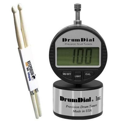 Drum Dial Digital Schlagzeug Stimmgerät DDD mit Schlagzeugstöcken