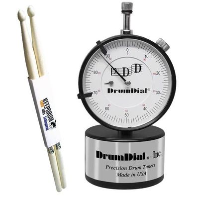 Drumdial Drum Dial Tuner/Stimmgerät DD mit Schlagzeugstöcken