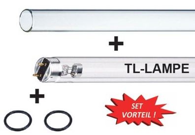 TMC UVC 55 Watt Set TL-Lampe + Quarzglas + 2x O-Ring - Komplett-set !!!