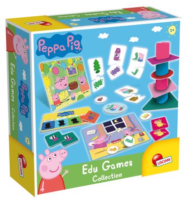 Lisciani 86429 - Peppa Wutz Spielesammlung Lernspiele Gedächtnis Entwicklung Pig