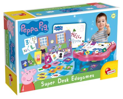 Lisciani 89208 - Peppa Wutz Super Desk Edugames Lerntisch mit Spielen schreiben