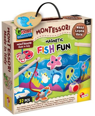 Lisciani 98354 - Montessori - Magnetic Fish Fun Magnetfischen Lernspiel Motorik