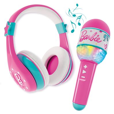 Lisciani 104468 - Barbie Bluetooth Kopfhörer mit Mikrofon Karaoke Headset Musik