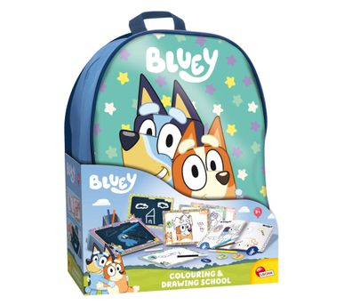 Lisciani 104604- Bluey Mal und Zeichenschule mit Rucksack Malbuch malen zeichnen